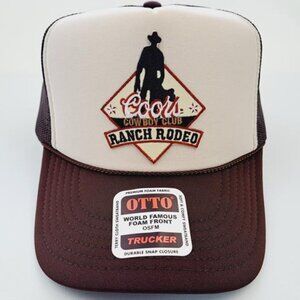 Coors Cowboy Vintage Style Beer Brewery Rodeo Bull Rider Patch Foam Trucker Hat